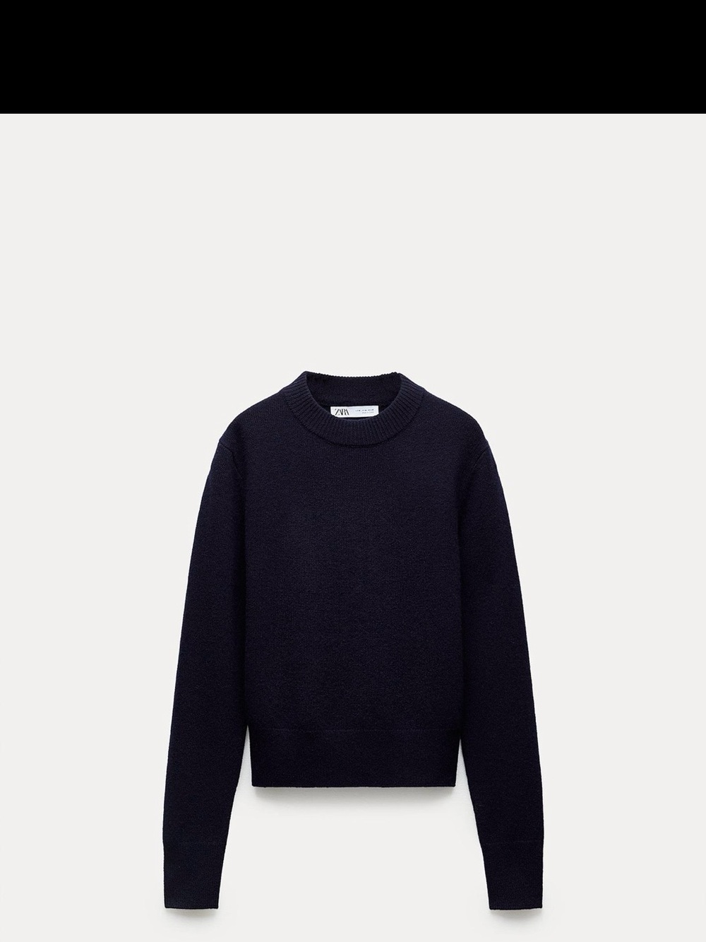 Zara Women's Crewneck Sweater - Navy Black